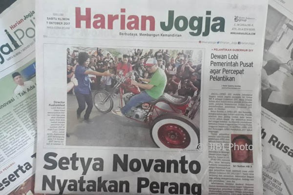 Harian Jogja edisi Sabtu (7/10/2017)