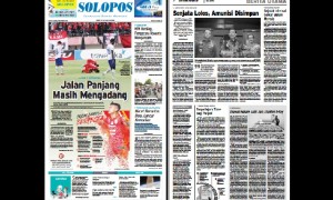 Halaman Depan Harian Umum Solopos edisi Sabtu, 7 Oktober 2017.