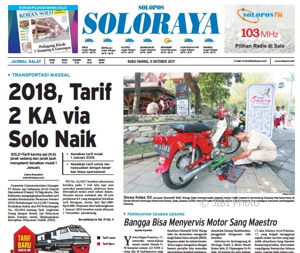 Halaman Soloraya Harian Umum Solopos edisi Rabu, 4 Oktober 2017