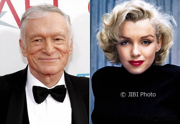 Hugh Hefner dan Marilyn Monroe (Nation.com)