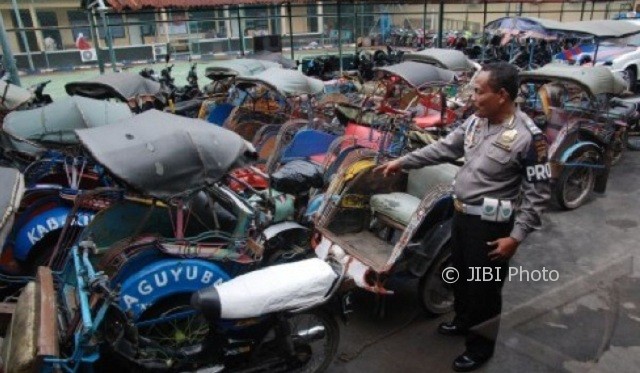 Ilustrasi becak motor sitaan polisi. (JIBI/Solopos/Antara)