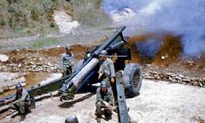 Pasukan Amerika Serikat (AS) yang berada di kubu pasukan PBB terlibat dalam pertempuran di Bukit Segitiga melawan pasukan Tiongkok, 1952. (Wikimedia.org)