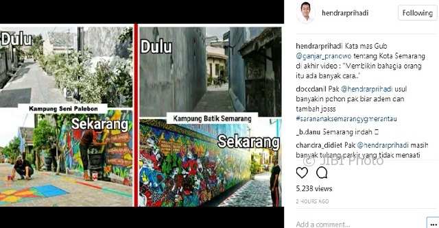 Potongan video yang memuat rekaman suara Gubernur Jateng Ganjar Pranowo mengenai pendapat Presiden Jokowi terhadap Kota Semarang. (Instagram-@hendrarprihadi)