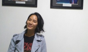 Tara Basro saat berkunjung ke Griya Solopos, Jumat (29/9/2017). (Chelin Indra Sushmita/JIBI/Solopos.com)