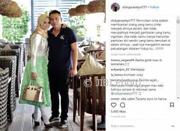 Ungkapan cinta dari Vicky Prasetyo untuk Angel Lelga (Instagram @vickyprasetyo777)