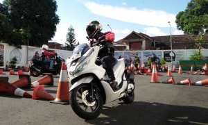 Test ride All New Honda PCX 150 di Astra Safety Riding Center Yogyakarta, Jumat (9/3/2018). (Harian Jogja/Holy Kartika N.S)