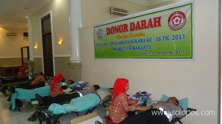 Satlantas Solo gelar pendonoran darah