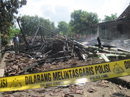 KEBAKARAN SRAGEN : Rumah Terbakar, Warga Padas Tewas Terpanggang