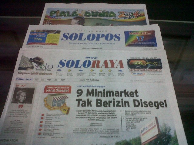 SOLOPOS HARI INI : Soloraya Hari Ini: 9 Minimarket Disegel, Mobilisasi PNS Wonogiri hingga Duta Wisata Sukoharjo