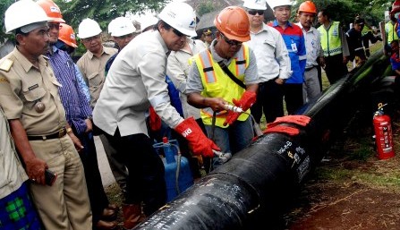 FOTO PIPA GAS PORONG-GRATI : Pertagas Siap Layani Konsumen Porong-Grati