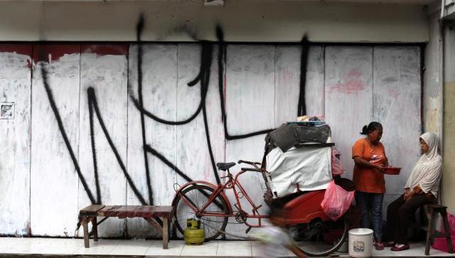 FOTO VANDALISME SOLO : Wah, Ngarsapuran Kembali Dicoret-Coret