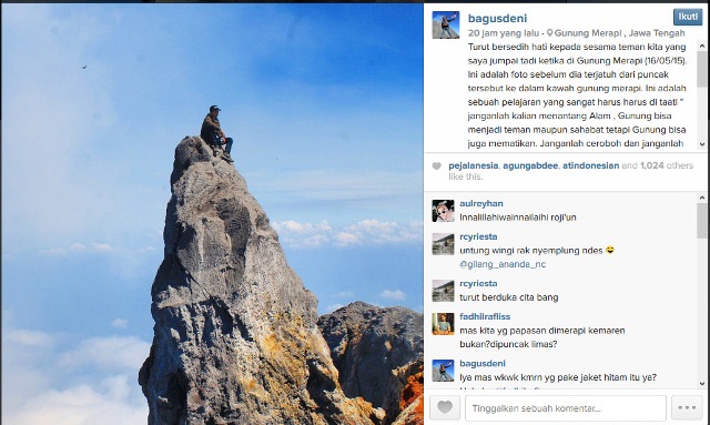 PENDAKI JATUH KE KAWAH MERAPI : Cuaca Cerah, Tim SAR Cari Jalur Aman untuk Evakuasi