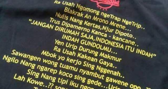 KAUS UNIK : Kaus Ngetrap Ngetrip Ndasmu Sempal Ramai Dibahas Member Paguma