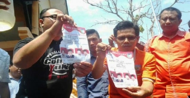 FOTO PILKADA 2015 : Surat Suara Pilkada Kediri Pas