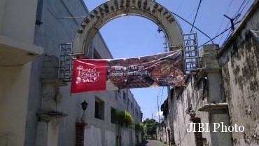 Gapur pintu masuk Kampung Batik Laweyan (Rini Y/JIBI/Solopos/com)