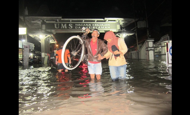BANJIR SOLORAYA : Boyolali Terus Diguyur Hujan, UMS & RSIS Kian Tergenang