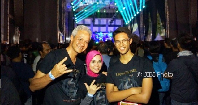 KONSER MUSIK : Nonton Dream Theater, Ganjar Dijuluki Gubernur Rock ‘n Roll