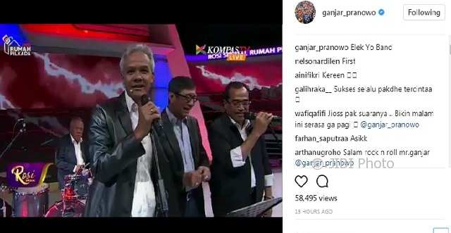 GUBERNUR JATENG : Begini Serunya Ganjar Ngeband Bareng Para Menteri