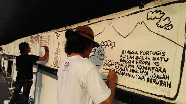 HARI SANTRI NASIONAL : Puluhan Komikus Bikin Komik 300 M