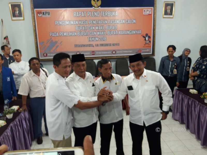 PILKADA 2018 : Setelah Penetapan, Hari Ini Giliran Pengundian Nomor Urut Cabup-Cawabup Karanganyar