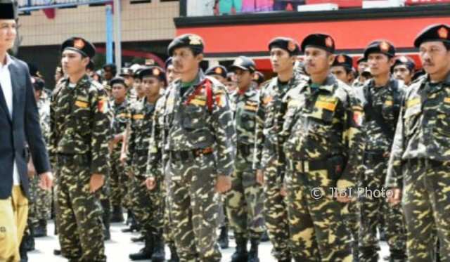GP Ansor dan Banser NU Daulat Ganjar Pranowo Pimpin Apel Harlah NU