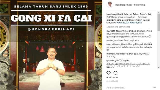 IMLEK 2018 : Ini Harapan Wali Kota Semarang di Tahun Baru China
