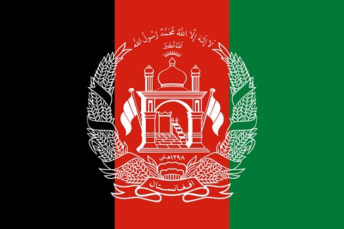 Bendera Afganistan yang dipakai saat ini. (Wikimedia.org)