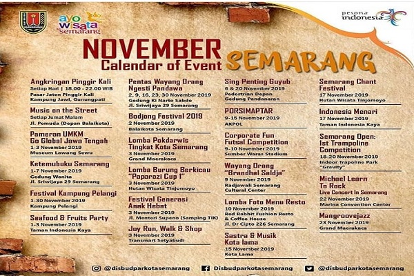 Catat! Ini Agenda Kota Semarang November 2019