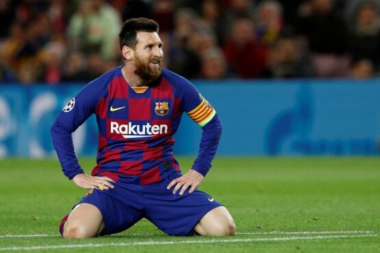 Pemain Barcelona, Lionel Messi. (Reuters-Albert Gea) orang
