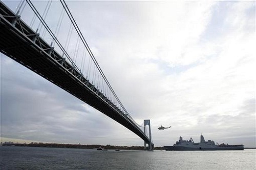 Jembatan Verrazano–Narrows di New York, AS. (Reuters)