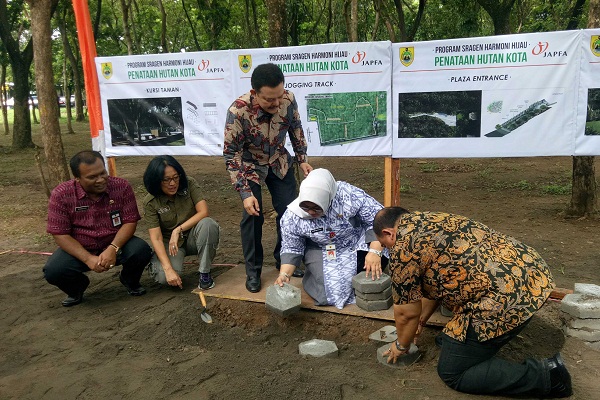 Hutan Kota Sragen Dipercantik, Bupati: Bukan Cuma Untuk Meraih Piala Adipura