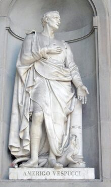 Patung Amerigo Vespucci di Uffize, Firenze. (Wikipedia.org)