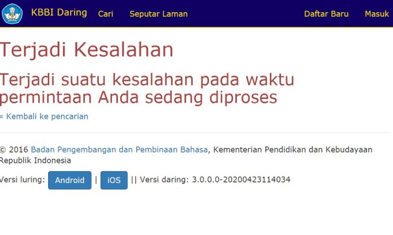 Heboh Arti Mudik Pulang Kampung Versi Jokowi Situs Kbbi Online Down