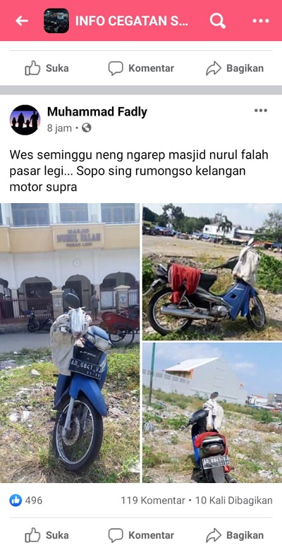 sepeda motor pasar legi solo