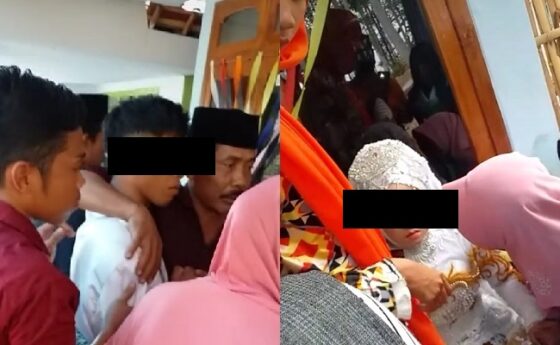 Tangkapan layar video pernikahan viral. (Khusus / Tiktok / halimatussakdiyah97)