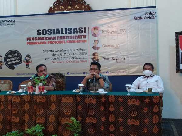 Bawaslu Solo Ajak Masyarakat Ikut Awasi Protokol Kesehatan Pilkada 2020