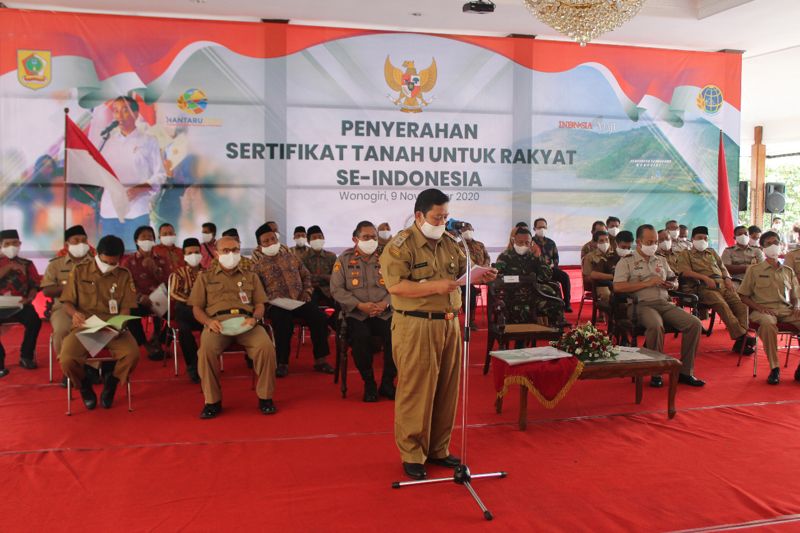 BPN Wonogiri Tuntaskan 7.825 Sertifikasi Tanah Dalam PTSL 2020
