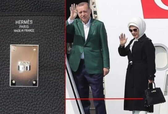 Tas Hermes dari Emine Erdogan memicu kontroversi. (Twitter / achilleaschrist)