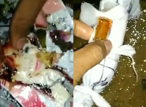 Tangkapan layar dari penemuan pocong mini di Jepara. (Instagram / infoseputarjepara)