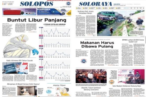 Koran Solopos Hari Ini edisi Senin (16/11/2020).