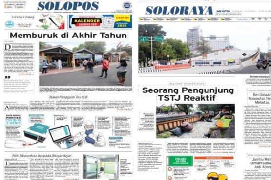 Koran Solopos edisi Senin (28/12/2020).