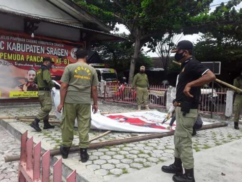 demo kampanye Pilkada Sragen