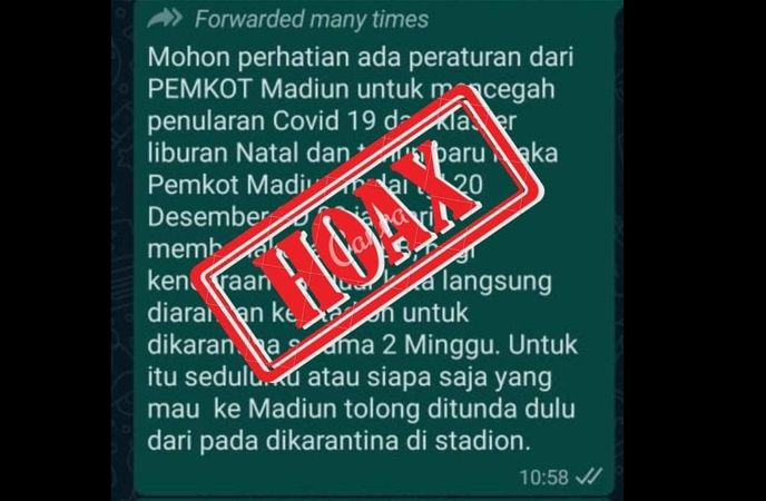 hoaks PSBB nataru madiun