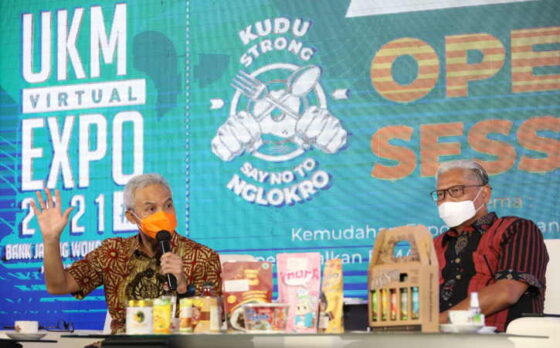 Perhelatan UVO 2021 dibuka Gubernur Jawa Tengah, Ganjar Pranowo, di Kantor Bank Jateng, Selasa (16/2/2021). (Istimewa)