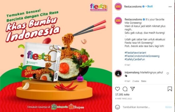 Ilustrasi kondom rasa (Instagramfiesta)