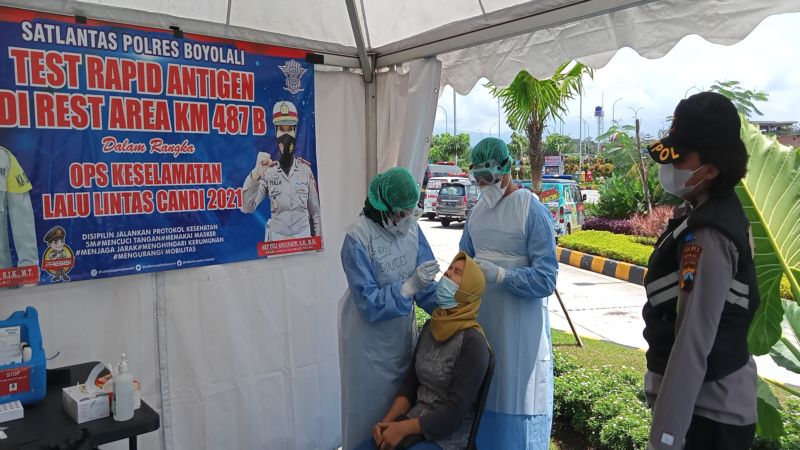 Antisipasi Mudik Lebaran, Rapid Test Antigen Mulai Diberlakukan Di Rest Area Tol Boyolali