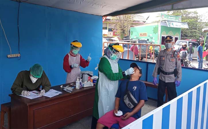 Pelaku Perjalanan Masuk Boyolali Jalani Tes Rapid Antigen Dulu