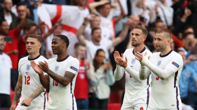 Timnas Inggris lolos ke perempat final Piala Eropa 2020 setelah mengalahkan Jerman. (Reuters/Catherine Ivill)