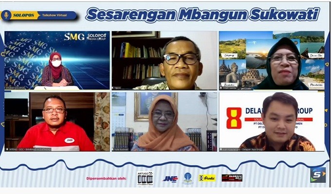 Solopos Talkshwo Virtual, Sesarengan Mbangun Sukowati, Kamis (29/7/2021) malam. (Tangkapan layar)