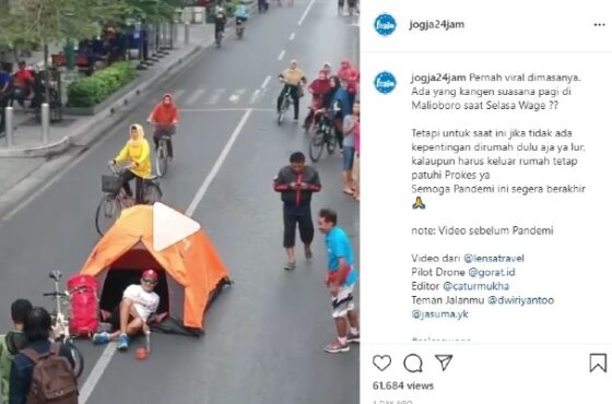 Suasana Selasa Wage di Jalan Marlioboro Kota Yogyakarta (1)